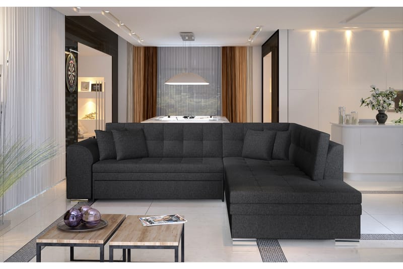 Moclino Hjørnesovesofa - Grå - Møbler - Sofaer - Sovesofaer - Langsgående sovesofa