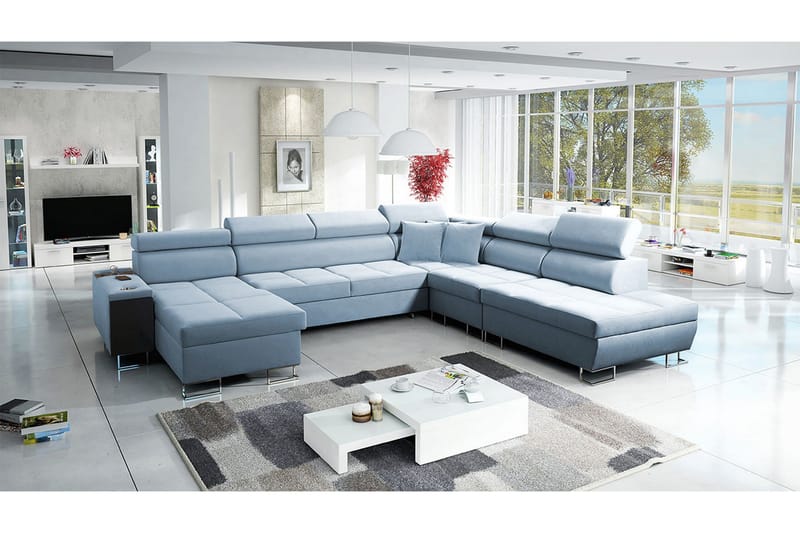 Morenia Sovesofa m. Divan og Sjeselong - Møbler - Sofaer - Sovesofaer - Sovesofa divan