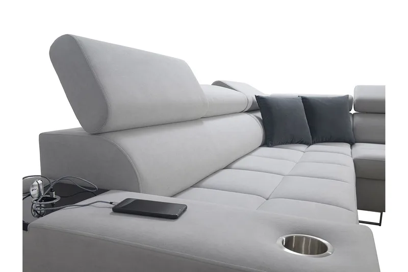 Morenia Sovesofa m. Sjeselong L-formet - Møbler - Sofaer - Sovesofaer - Hjørnesovesofa