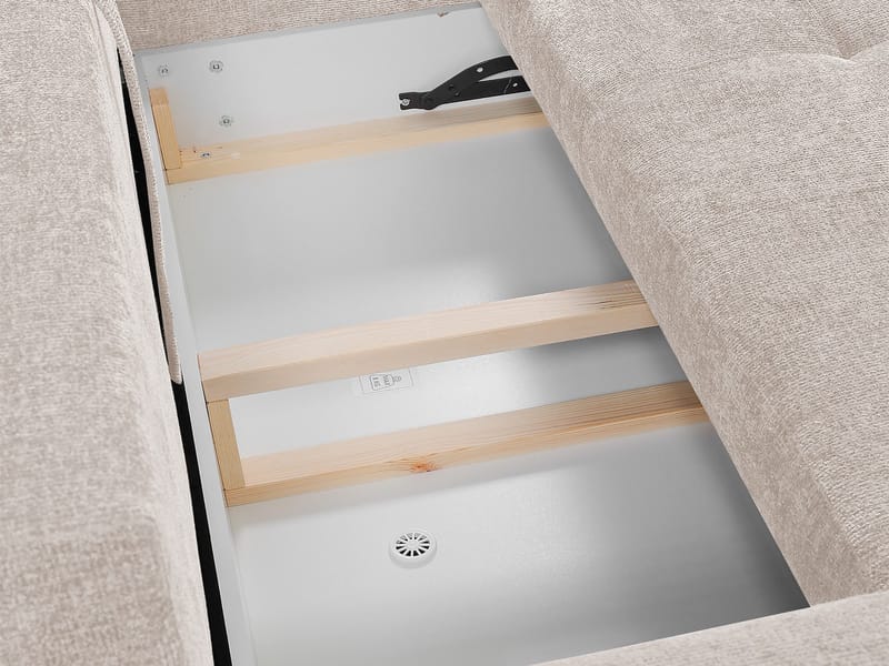 Morvian 3-seters sovesofa med divan - beige - Møbler - Sofaer - Sovesofaer - Hjørnesovesofa