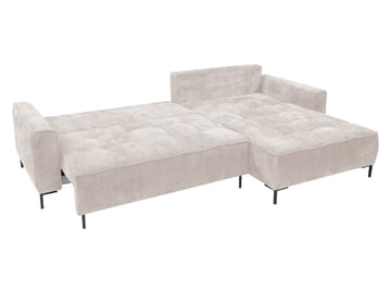 Morvian 3-seters sovesofa med divan - beige - Møbler - Sofaer - Sovesofaer - Hjørnesovesofa