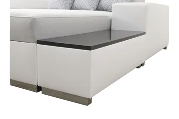 Mumtaz U-Sovesofa Divan Venstre - Hvit/Lysegrå - Møbler - Sofaer - Sovesofaer - Hjørnesovesofa
