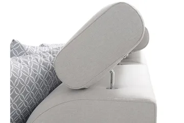 Mumtaz U-Sovesofa Divan Venstre - Hvit/Lysegrå - Møbler - Sofaer - Sovesofaer - Hjørnesovesofa