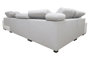 Mumtaz U-Sovesofa Divan Venstre - Hvit/Lysegrå - Møbler - Sofaer - Sovesofaer - Hjørnesovesofa