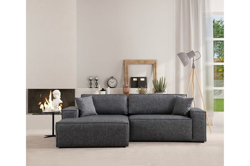 Munehiro Hjørnesovesofa - Mørkegrå - Møbler - Sofaer - Sovesofaer - Sovesofa divan