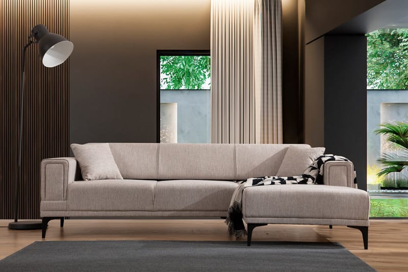 Naoko Sovesofa med divan - Lysebrun - Møbler - Sofaer - Sovesofaer - Sovesofa divan