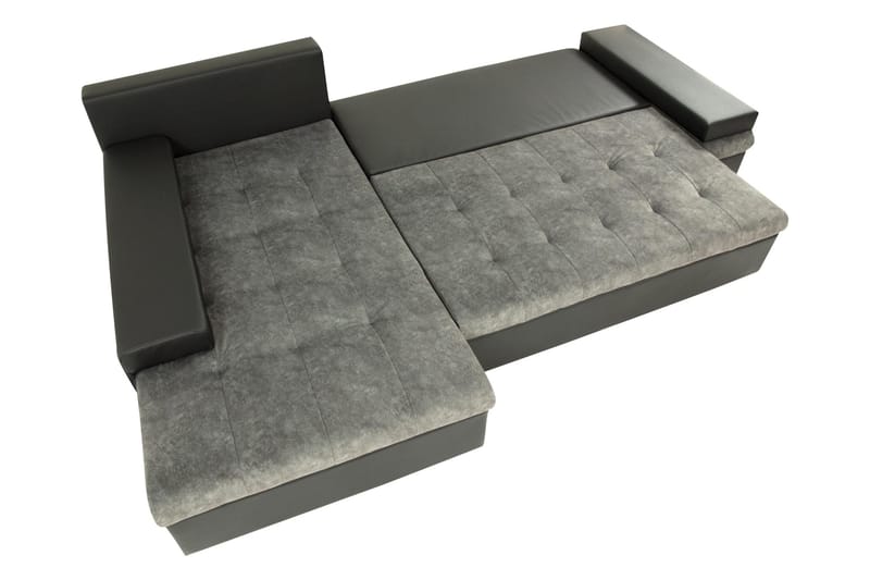 Naoma Sovesofa Med 3-Seters Divan - Svart/Brun - Møbler - Sofaer - Sovesofaer - Sovesofa divan