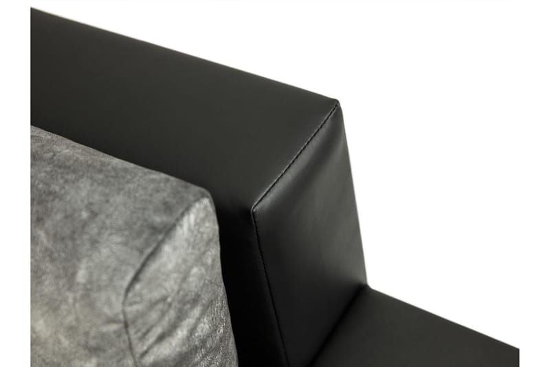 Naoma Sovesofa Med 3-Seters Divan - Svart/Brun - Møbler - Sofaer - Sovesofaer - Sovesofa divan