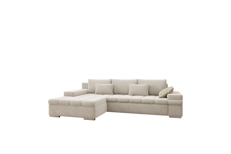 Naoma Sovesofa med Divan 4-sits - Beige - Møbler - Sofaer - Sovesofaer - Sovesofa divan