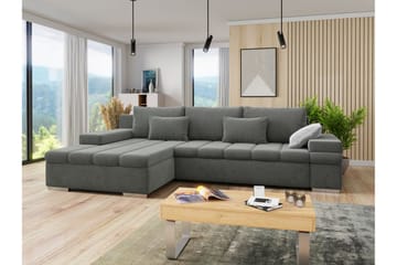 Naoma Sovesofa med Divan 4-sits - Grå - Møbler - Sofaer - Sovesofaer - Sovesofa divan