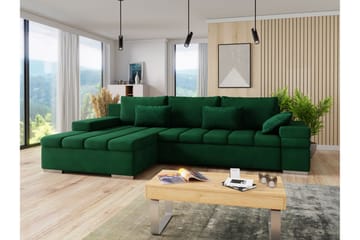 Naoma Sovesofa med Divan 4-sits - Grønn - Møbler - Sofaer - Sovesofaer - Sovesofa divan