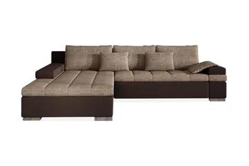 Naoma Sovesofa med Divan Venstre - Beige/Brun - Møbler - Sofaer - Sovesofaer - Sovesofa divan