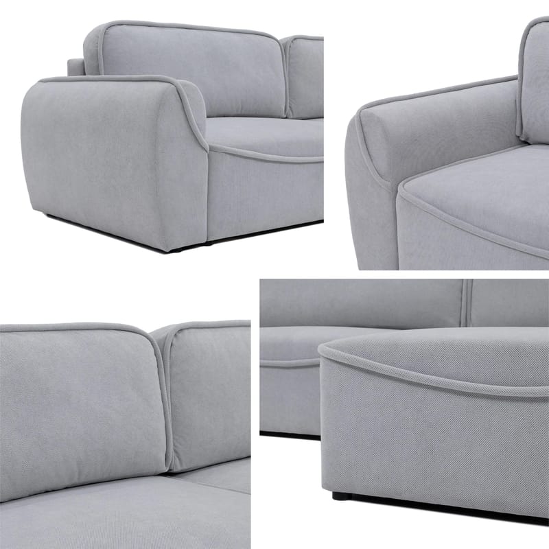 Navrel 3-seters Sovesofa med Sjeselong og Oppbevaring - Beige - Møbler - Sofaer - Sovesofaer - Hjørnesovesofa