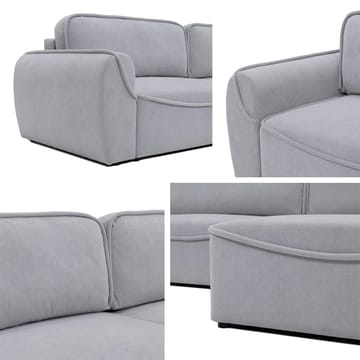 Navrel 3-seters Sovesofa med Sjeselong og Oppbevaring - Grå - Møbler - Sofaer - Sovesofaer - Hjørnesovesofa
