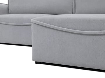Navrel 3-seters Sovesofa med Sjeselong og Oppbevaring - Grå - Møbler - Sofaer - Sovesofaer - Hjørnesovesofa