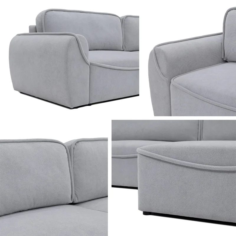 Navrel 3-seters Sovesofa med Sjeselong og Oppbevaring - Oliven - Møbler - Sofaer - Sovesofaer - Hjørnesovesofa