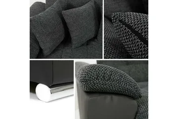 Niko U-sovesofa 350x205x76 cm - Grå - Møbler - Sofaer - Sovesofaer - Langsgående sovesofa