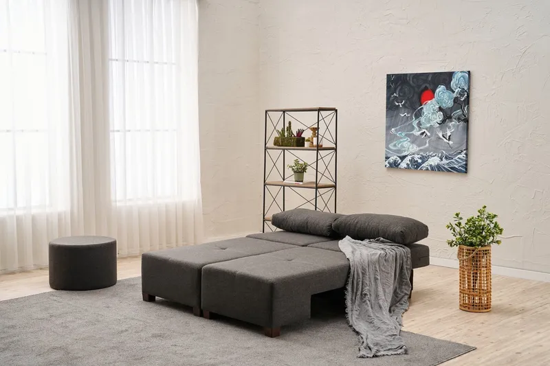 Perenna 3-seters Sovesofa - Antrasitt - Møbler - Sofaer - Sovesofaer - 3 seters sovesofa