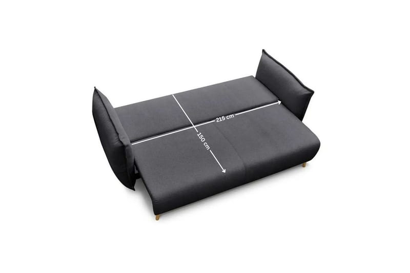 Puffin Sovesofa 3-seter - Antrasitt - Møbler - Sofaer - Sovesofaer - 3 seters sovesofa