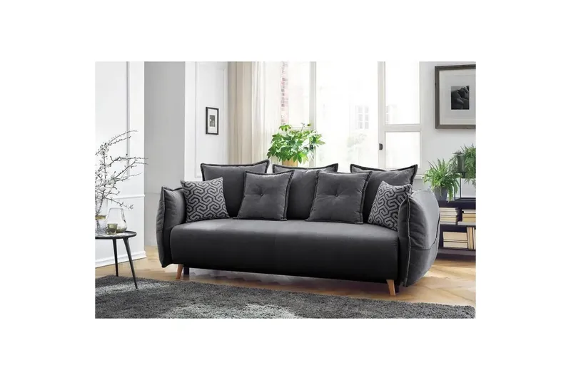 Puffin Sovesofa 3-seter - Antrasitt - Møbler - Sofaer - Sovesofaer - 3 seters sovesofa