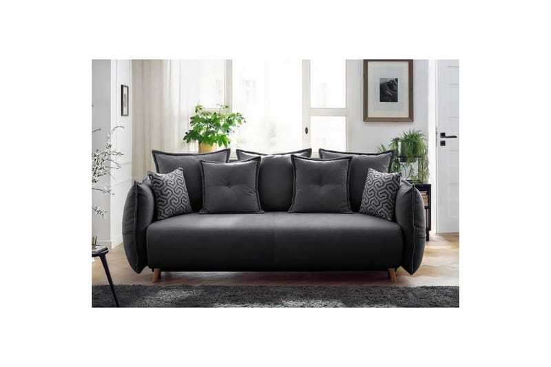 Puffin Sovesofa 3-seter - Antrasitt - Møbler - Sofaer - Sovesofaer - 3 seters sovesofa