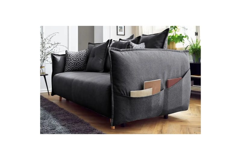 Puffin Sovesofa 3-seter - Antrasitt - Møbler - Sofaer - Sovesofaer - 3 seters sovesofa