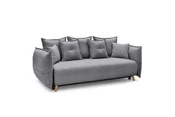 Puffin Sovesofa 3-seter - Grå - Møbler - Sofaer - Sovesofaer - 3 seters sovesofa