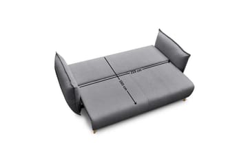 Puffin Sovesofa 3-seter - Grå - Møbler - Sofaer - Sovesofaer - 3 seters sovesofa