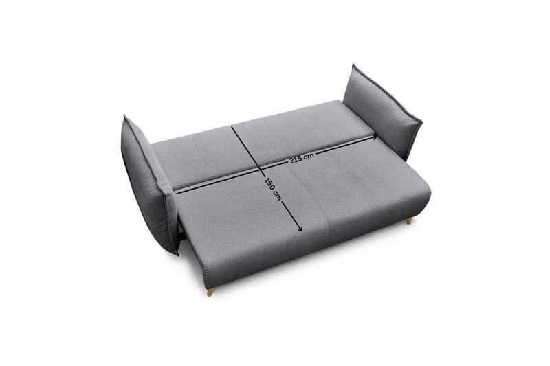 Puffin Sovesofa 3-seter - Grå - Møbler - Sofaer - Sovesofaer - 3 seters sovesofa