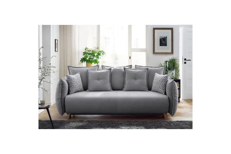 Puffin Sovesofa 3-seter - Grå - Møbler - Sofaer - Sovesofaer - 3 seters sovesofa