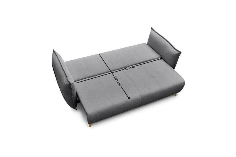 Puffin Sovesofa 3-seter - Grå - Møbler - Sofaer - Sovesofaer - 3 seters sovesofa