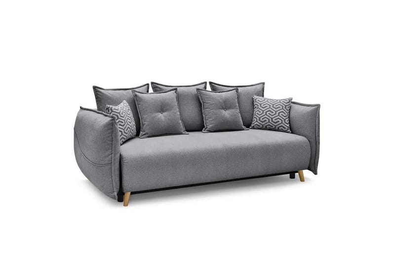 Puffin Sovesofa 3-seter - Grå - Møbler - Sofaer - Sovesofaer - 3 seters sovesofa
