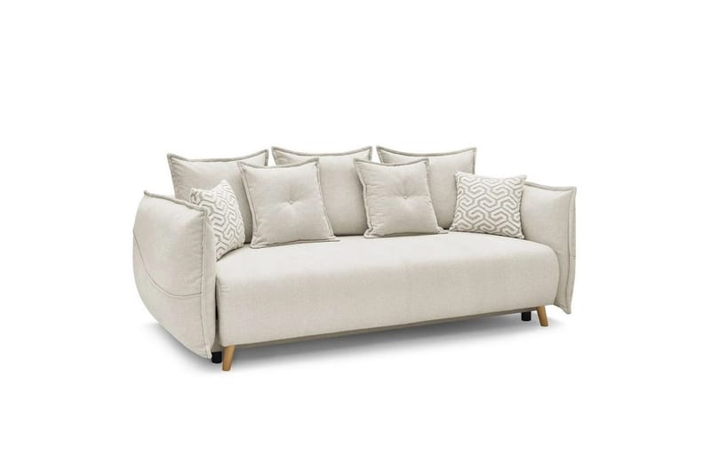 Puffin Sovesofa 3-seter - Kremhvit - Møbler - Sofaer - Sovesofaer - 3 seters sovesofa