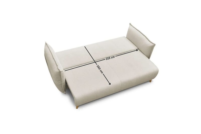 Puffin Sovesofa 3-seter - Kremhvit - Møbler - Sofaer - Sovesofaer - 3 seters sovesofa