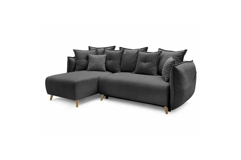 Puffin Sovesofa med divan 3-seter, Antrasitt