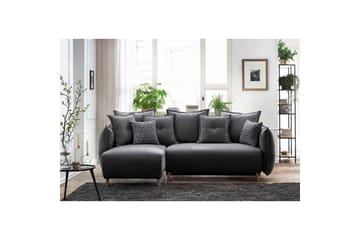 Puffin Sovesofa med divan 3-seter - Antrasitt - Møbler - Sofaer - Sovesofaer - Sovesofa divan