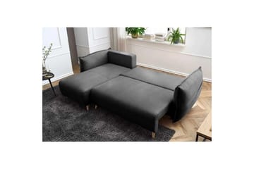 Puffin Sovesofa med divan 3-seter - Antrasitt - Møbler - Sofaer - Sovesofaer - Sovesofa divan