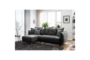 Puffin Sovesofa med divan 3-seter - Antrasitt - Møbler - Sofaer - Sovesofaer - Sovesofa divan