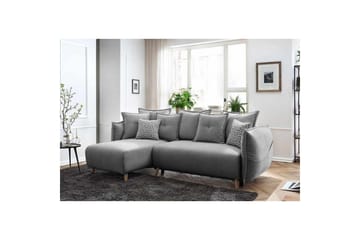 Puffin Sovesofa med divan 3-seter - Grå - Møbler - Sofaer - Sovesofaer - Sovesofa divan