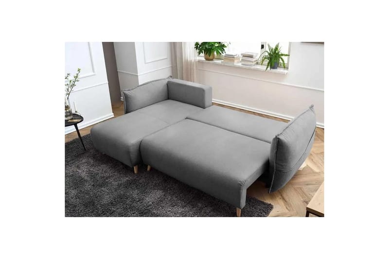 Puffin Sovesofa med divan 3-seter - Grå - Møbler - Sofaer - Sovesofaer - Sovesofa divan