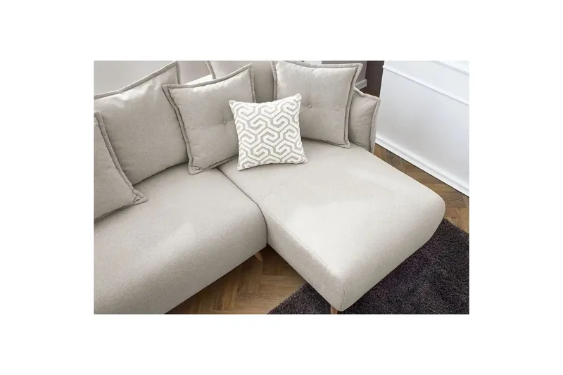 Puffin Sovesofa med divan 3-seter - Kremhvit - Møbler - Sofaer - Sovesofaer - Sovesofa divan