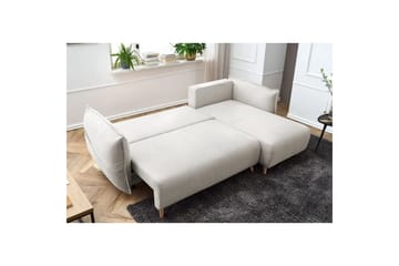 Puffin Sovesofa med divan 3-seter - Kremhvit - Møbler - Sofaer - Sovesofaer - Sovesofa divan