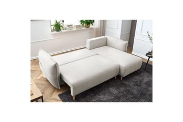 Puffin Sovesofa med divan 3-seter - Kremhvit - Møbler - Sofaer - Sovesofaer - Sovesofa divan