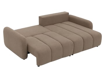 Quarlos 3-seters Sovesofa med Divan Venstre og Oppbevaring - Mørk beige - Møbler - Sofaer - Sovesofaer - Hjørnesovesofa