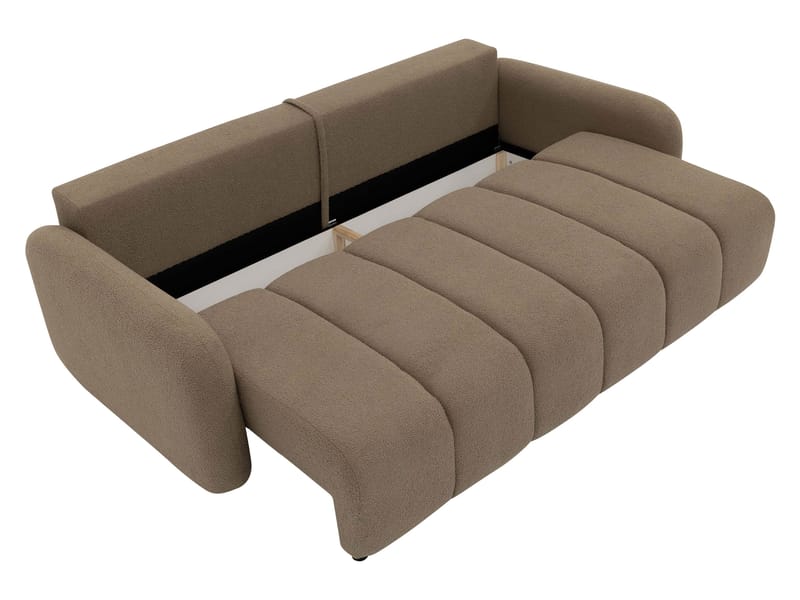 Quarlos 3-seters Sovesofa med Oppbevaring - Beige - Møbler - Sofaer - Sovesofaer - 3 seters sovesofa