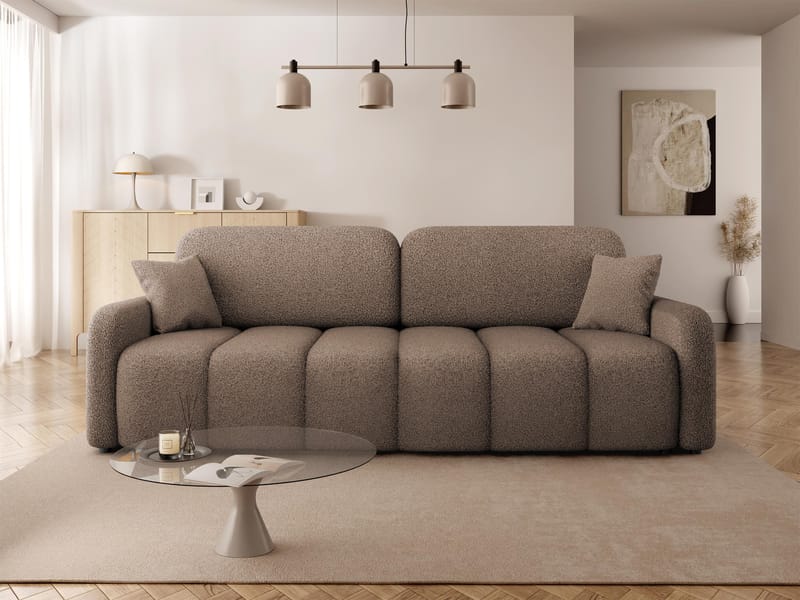 Quarlos 3-seters Sovesofa med Oppbevaring - Brun - Møbler - Sofaer - Sovesofaer - 3 seters sovesofa