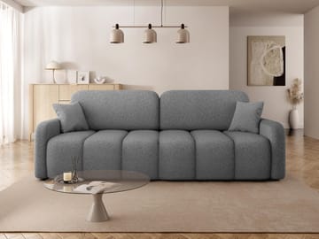 Quarlos 3-seters Sovesofa med Oppbevaring - Grå - Møbler - Sofaer - Sovesofaer - 3 seters sovesofa