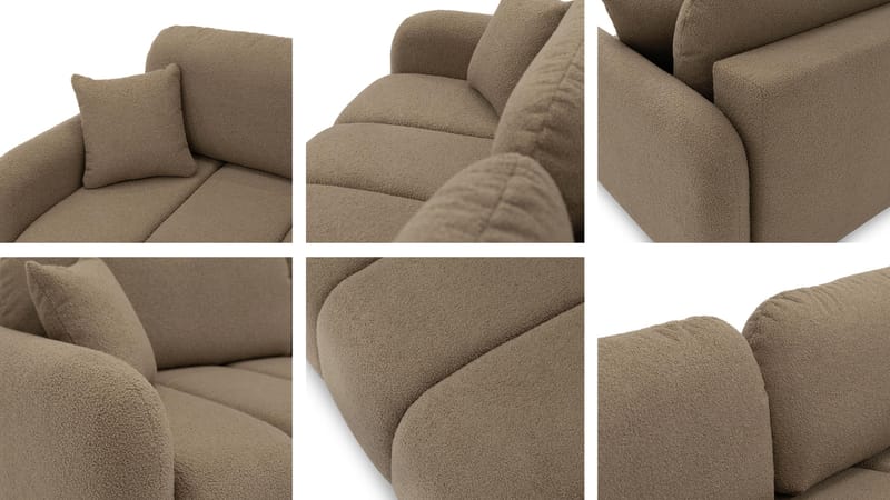 Quarlos 3-seters Sovesofa med Oppbevaring - Grå - Møbler - Sofaer - Sovesofaer - 3 seters sovesofa