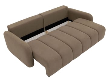 Quarlos 3-seters Sovesofa med Oppbevaring - Grå - Møbler - Sofaer - Sovesofaer - 3 seters sovesofa