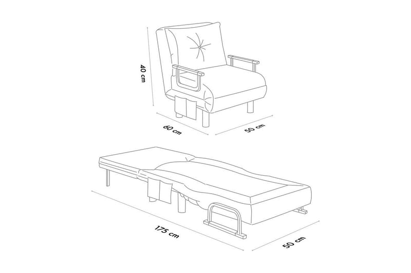 Quorin Sovelenestol - Lysegrå - Møbler - Sofaer - Sovesofaer - Forovervendt sovesofa